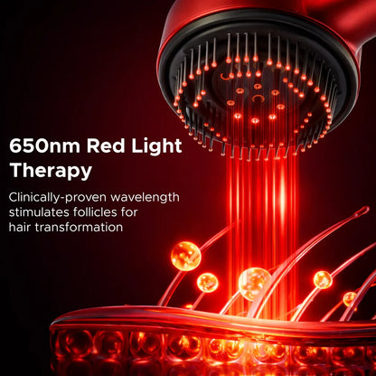 Premium Head Scalp Electric Massager Comb | Scalp Massaging Brush with 3 In 1 Hair Oil Applicator | IPX7 Waterproof,Portable Deep Massager For Hair & Head Relaxation at Home |